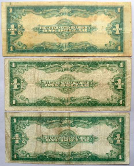 3 $ 1923 Large Size Silver Certificates