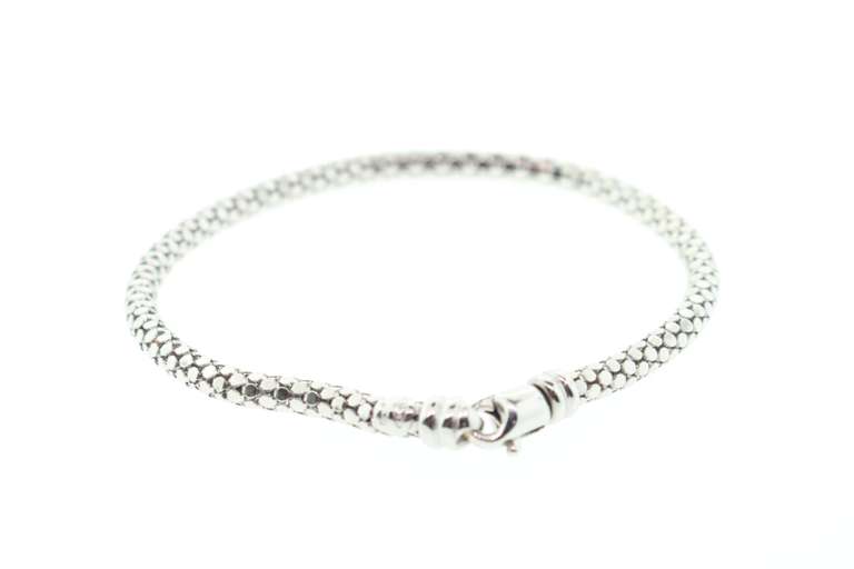 Pleasant 18k White Gold Snake Chain Bracelet