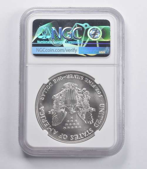 MS70 1990 American Silver Eagle NGC