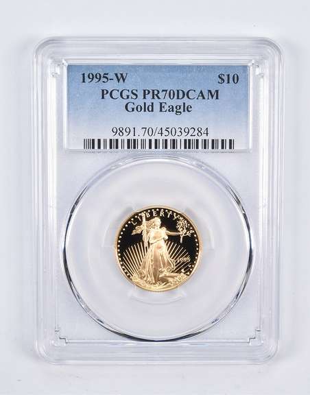 PR70 DCAM 1995-W $10 American Gold Eagle 1/4 Oz. .999 Fine Gold PCGS