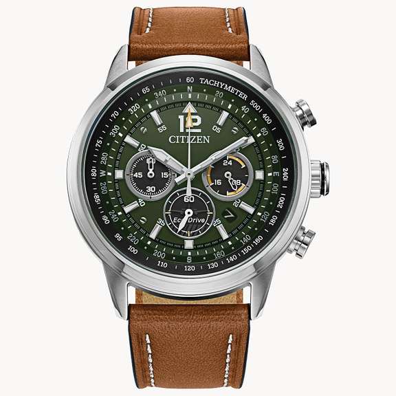 Citizen Green Dial Eco-Drive Chronograph, New In Box.