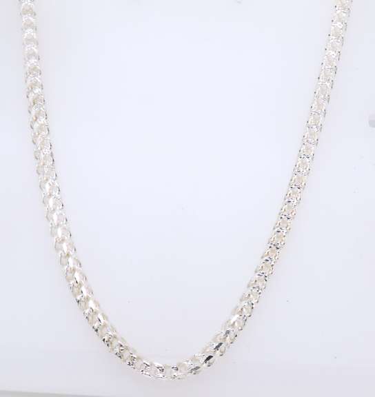 925 Sterling Silver Wheat Silver Chain Necklace