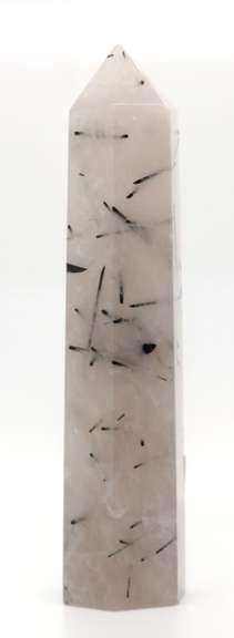Tourmalinated Quartz Wand Obelisk Point