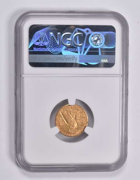 MS63 1911 $2.50 Indian Head Gold Quarter Eagle NGC