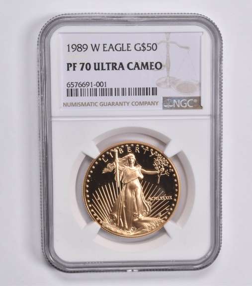 PF70 UCAM 1989-W $50 American Gold Eagle 1 Oz. .999 Fine Gold NGC