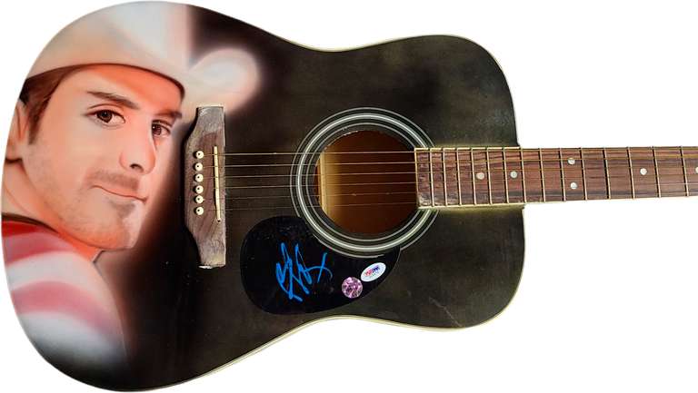 Brad Paisley Autographed Airbrushed  Acoustic Painting Guitar UACC AFTAL