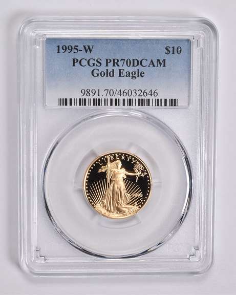 PR70 DCAM 1995-W $10 American Gold Eagle 1/4 Oz. .999 Fine Gold PCGS