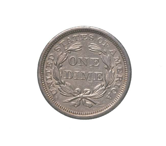 1843 Seated Liberty Dime