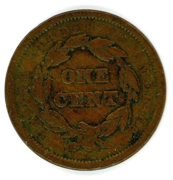 1842 Braided Hair Large Cent