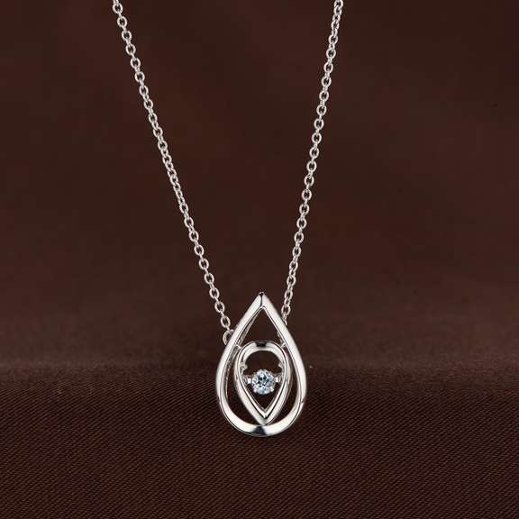 Glimmer in My Heart Blue Topaz Pendant