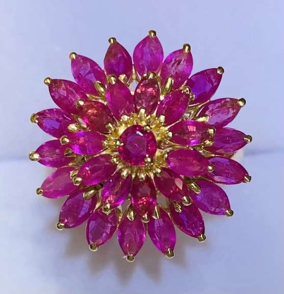 14kt Yellow Gold & Ruby Cocktail Ring