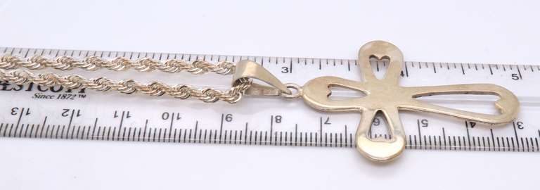 Vintage Sterling Silver Cross Pendant on Chain