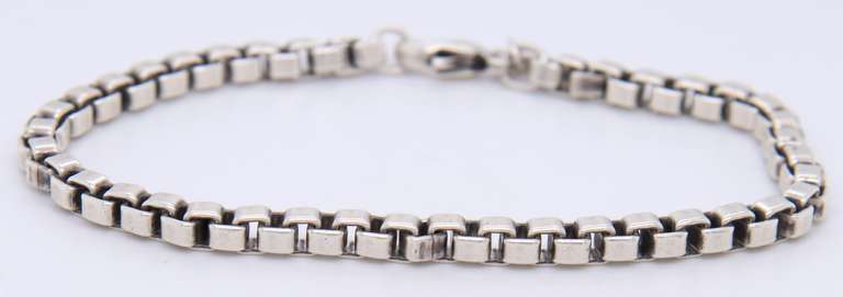 Tiffany & Co Sterling Silver Venetian Box Link Bracelet