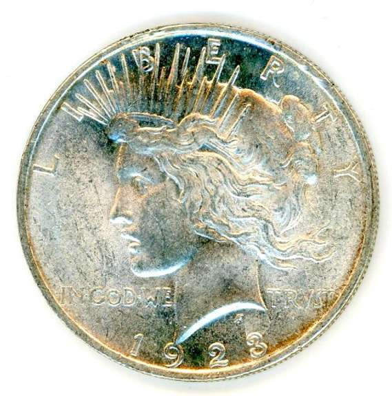 Uncirculated 1923 Peace Silver Dollar