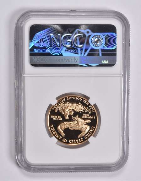 PF70 UCAM 1988-P $25 American Gold Eagle 1/2 Oz. .999 Fine Gold NGC