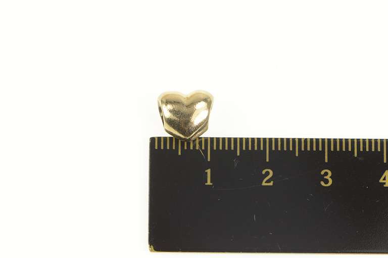 14K Yellow Gold Pandora Designer Rounded Heart Love Charm/Pendant