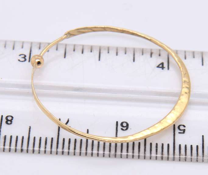 Beautiful Yellow Gold Hoop Earrings