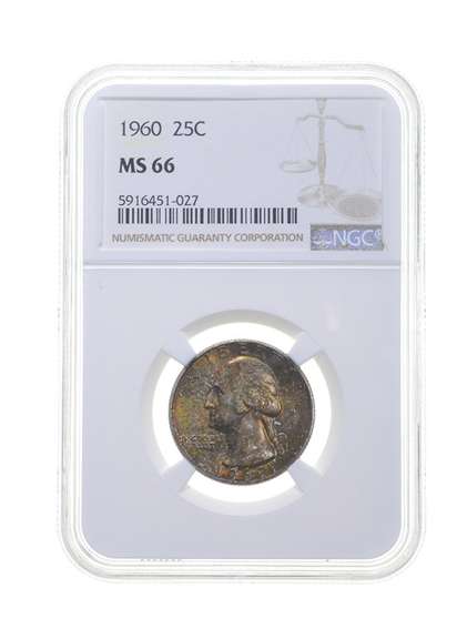 MS66 1960 Washington Quarter - Graded NGC