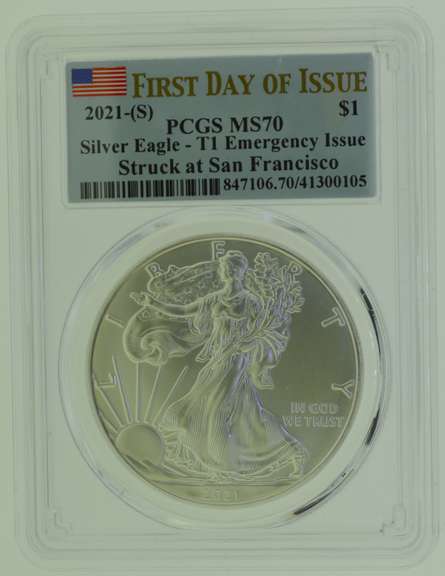 2021 Silver Dollar Eagle $1 PCGS MS70 First Strike