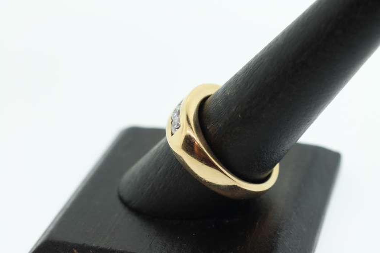 MEN'S 14K GOLD AND DIAMOND BAND