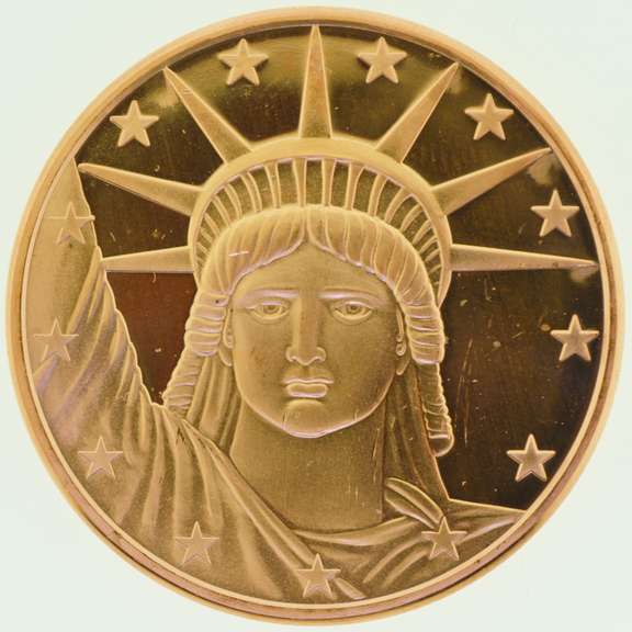 Statue of Liberty 1 oz .999 Fine Copper Round