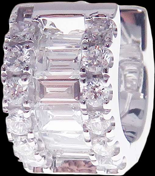 Horseshoe 18k White Gold Diamond Earrings