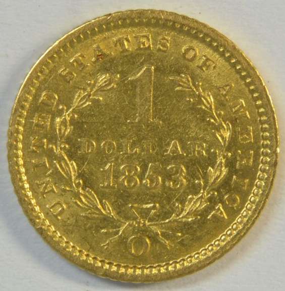 Very Scarce and flashy 1853-O Type One $1 Gold Piece