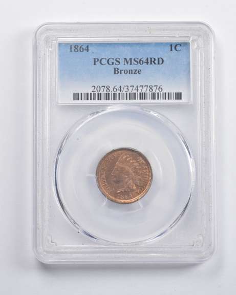 MS64RD 1864 Indian Head Cent Bronze PCGS