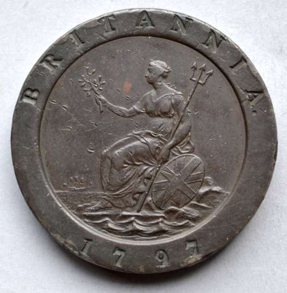 1797 Cartwheel English Two Pence