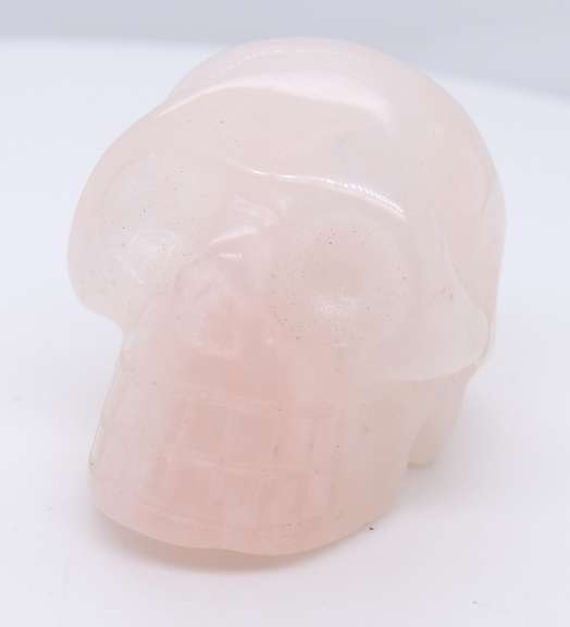 Handcrafted Rose Quarzt Skull