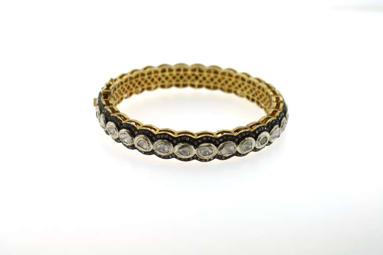 Suggestively Scalloped Diamond Bangle