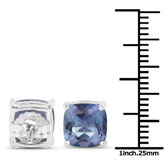 Plated Rhodium 4.20ctw Mystic Quartz Earrings