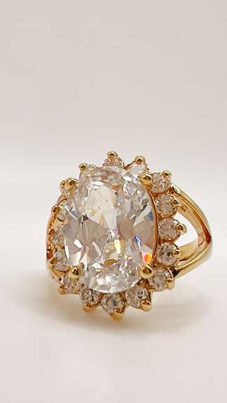 22kt Gold Plated Gemstone Cocktail Ring