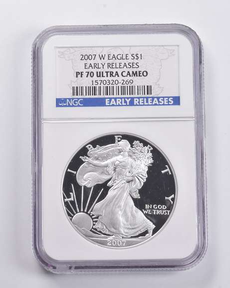 PF70 UCAM 2007-W American Silver Eagle ER NGC