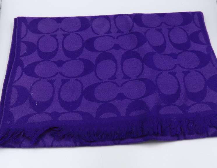 Coach Purple Wool Scarf