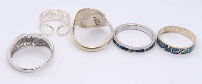 Lot of 4 Vintage 925 Sterling Silver Rings