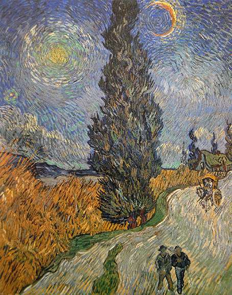Vincent Van Gogh, Road with Cypress and Stars