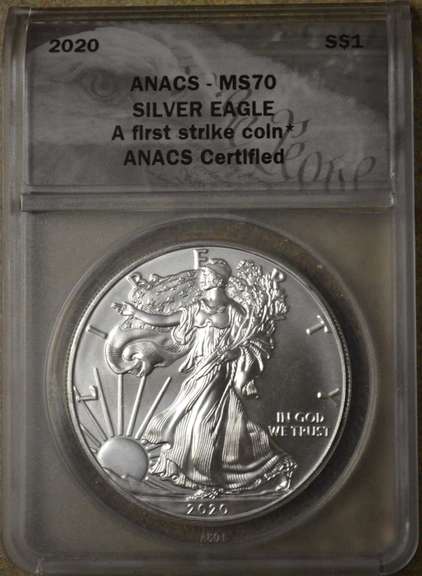 2020 American Silver Eagle ANACS MS70 First Strike
