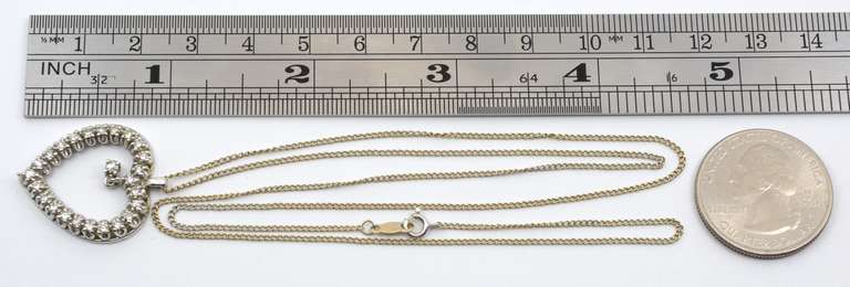 Pretty WG Diamond Heart on Neklace