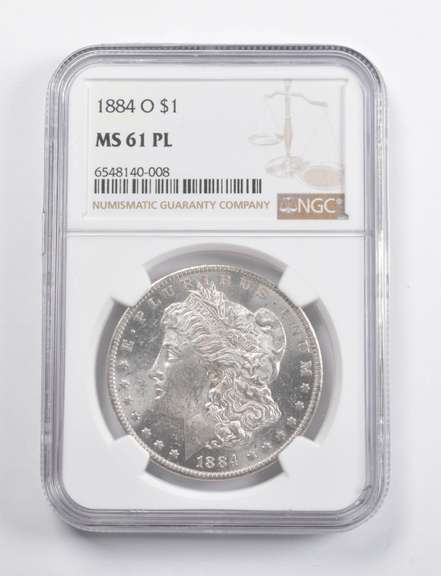 MS61 PL 1884-O Morgan Silver Dollar NGC