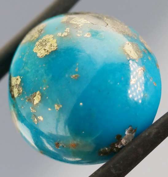 Huge! 29.50ct well marbled Persian blue Turquoise