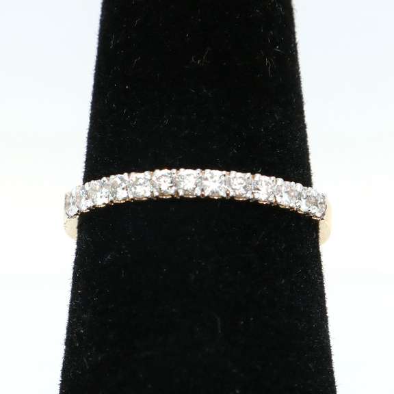 Dainty Diamond Band 14kt Yellow Gold Ring