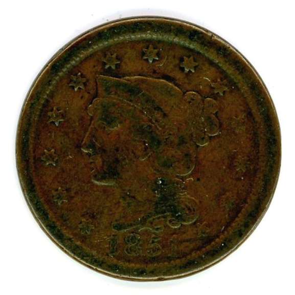 1851 Braided Hair Large Cent