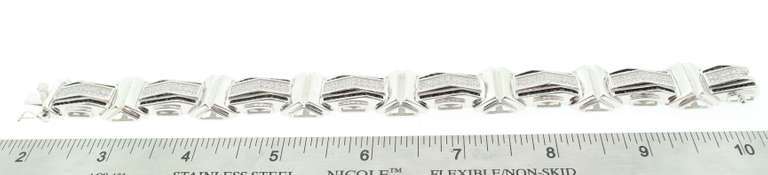 MENS STERLING SILVER WITH STONES BRACELET