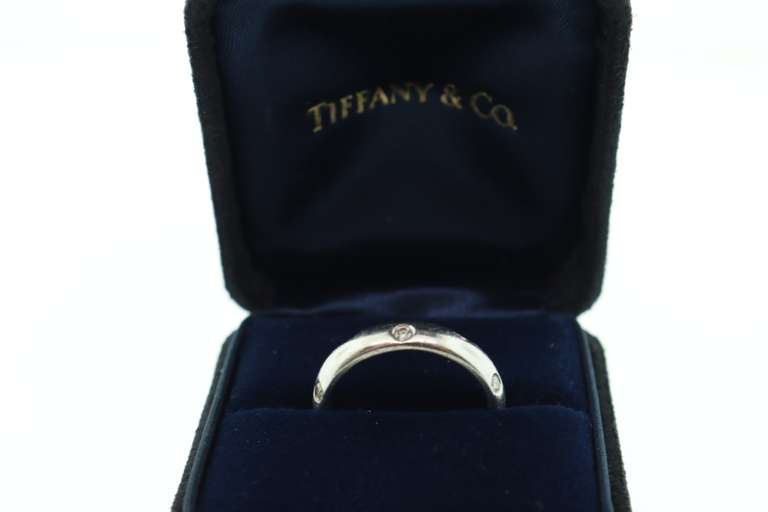TIFFANY AND CO PLATINUM AND DIAMOND BAND