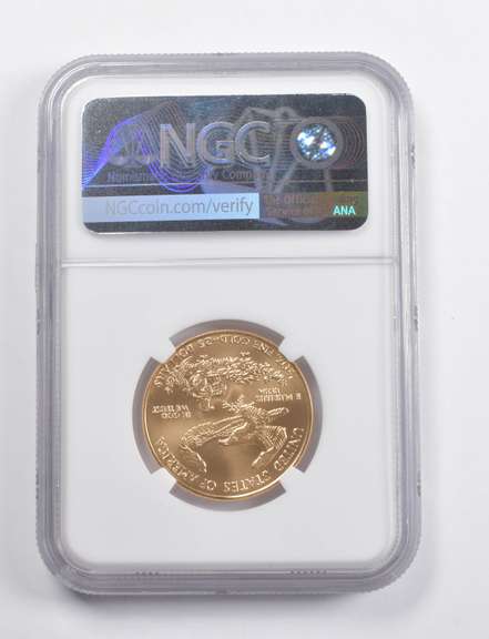MS70 1995 $25 American Gold Eagle 1/2 Oz. .999 Fine Gold NGC