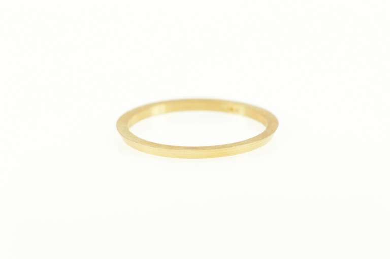 14K Yellow Gold Grooved Simple Vintage NOS 1950's Band Ring