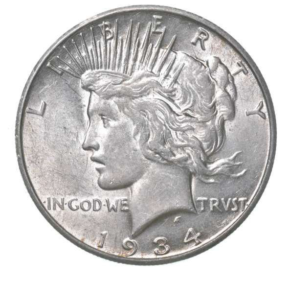 1934-S Peace Silver Dollar