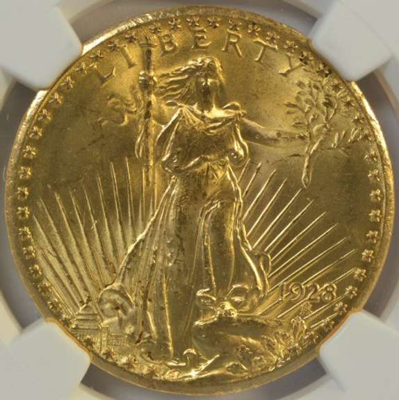 Awesome NGC MS65 graded 1928 St. Gaudens $20 Gold Piece