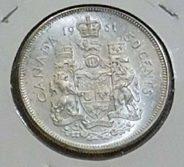 1961 Canada Silver Unc Hf Dol BU